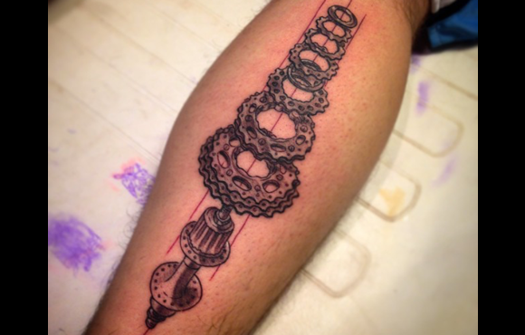 Bicycling Tattoos for cyclists with chain rings