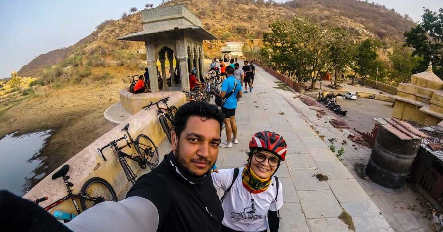 Place to cycle in Jaipur - Cycle to Sagar lake near amer fort