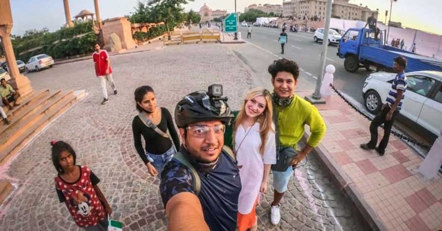 Cycling at Vidhan Sabha near C-Scheme