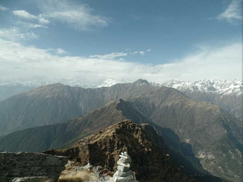 Chandrashila Peak is 4,000_metres_(13,000_ft) above sea level above Tungnath