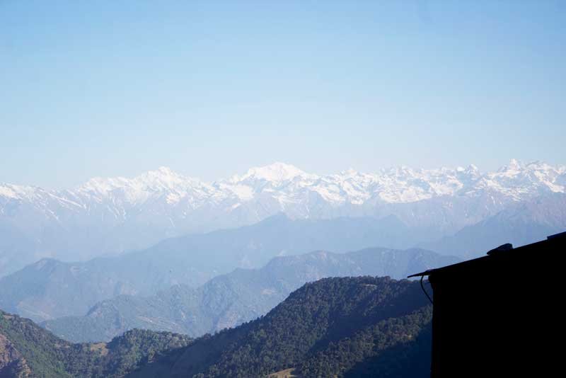 Mountain range visible from Chandrashila