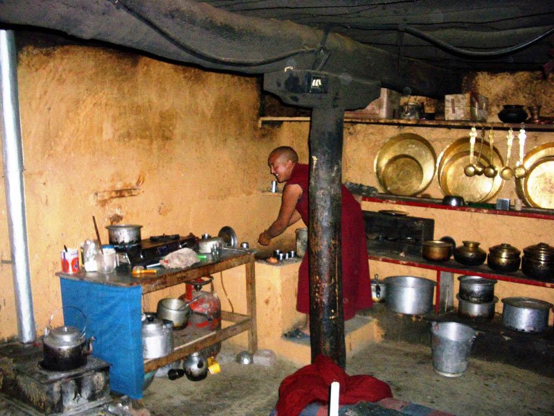Kitchen inside the Key Monastery