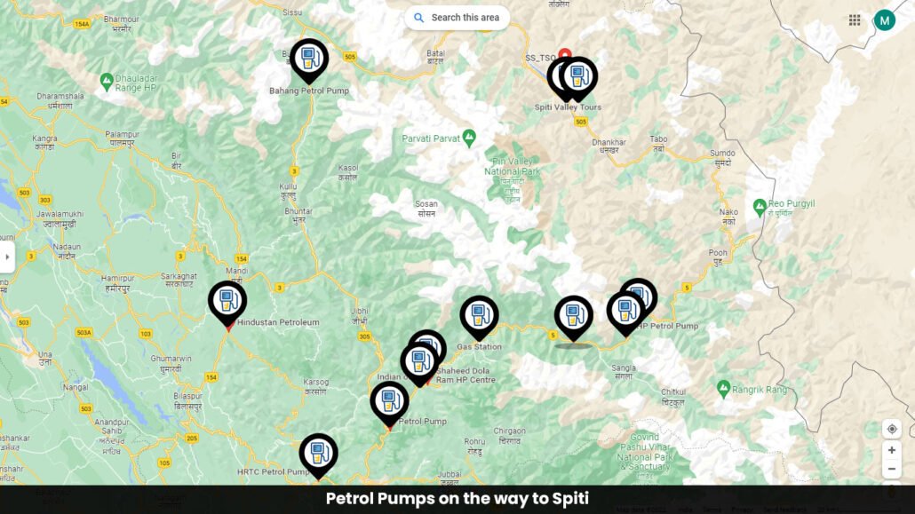Petrol pumps at Spiti valley