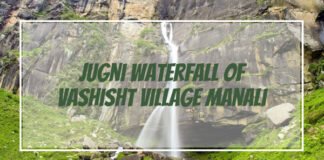 Jugni waterfall of Vashisht village Manali