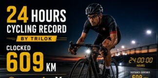 24 Hours Cycling Record By Trilok – Clocked 609 km