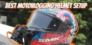 Motovlogging helmet setup for GoPro Best Motovlogging Helmet Setup